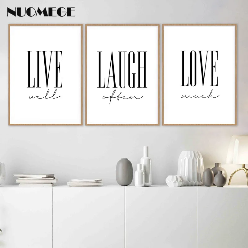 

Live Laugh Love Posters and Prints Nordic Style Simple Wall Art Postre for Living Room Decorative Pictutes Home Decor