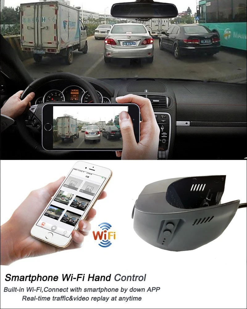 1080P Автомобильный видеорегистратор, автомобильный wifi DVR Novatek 96658 видеорегистратор для Volkswagen Golf7 Golf 7 2010 2011 2012 2013