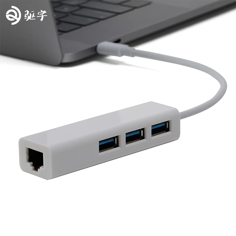 Новый USB 3 1 Тип C USB-C несколько Порты USB3.0Hub с сетью Ethernet LAN Adapter | Компьютеры и офис