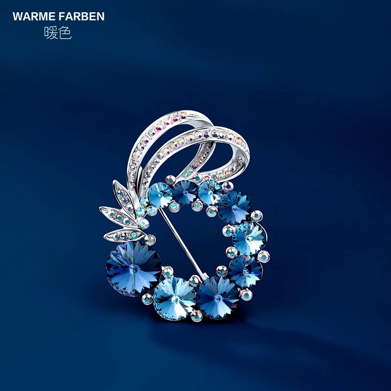 Украшенный кристаллами Swarovski Роскошный Блестящий горный хрусталь