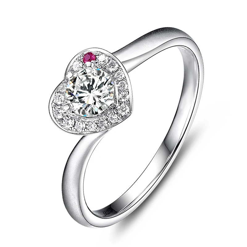 0.4CT S925 Женское Обручальное кольцо цельное серебро 925 пробы ювелирное изделие с