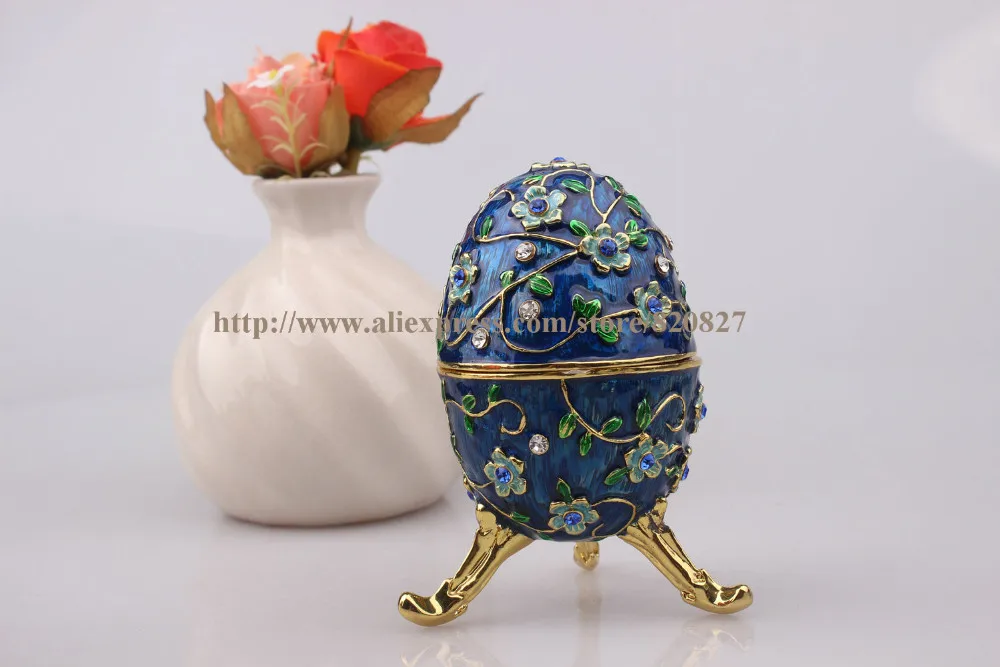Faberge яйцо ювелирные изделия с кристаллами ювелирные изделия безделушка Кольцо Подарочная коробка яйцо безделушка Винтажные Украшения шарнирные ноги в форме яйца безделушка коробка