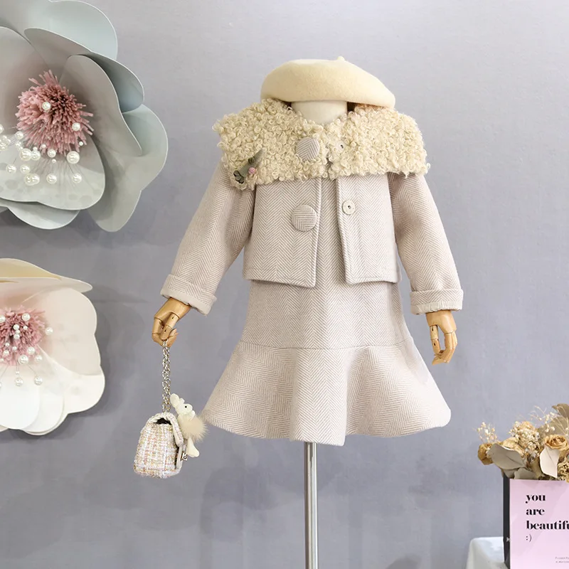 Комплект одежды для девочек коллекция 2018 года осенне зимняя одежда в Корейском