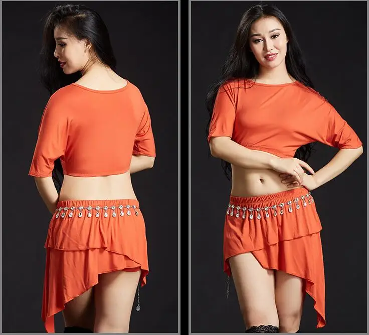 Костюм для танца живота Модальная Блузка + короткая юбка с защитными шортами