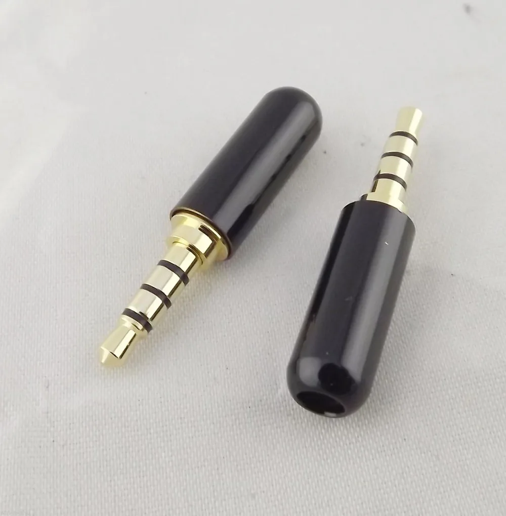 5 шт. металлические 4 полюсные штекеры 3 мм 1/8 мм|audio headphones|audio plugaudio plug 3.5mm |