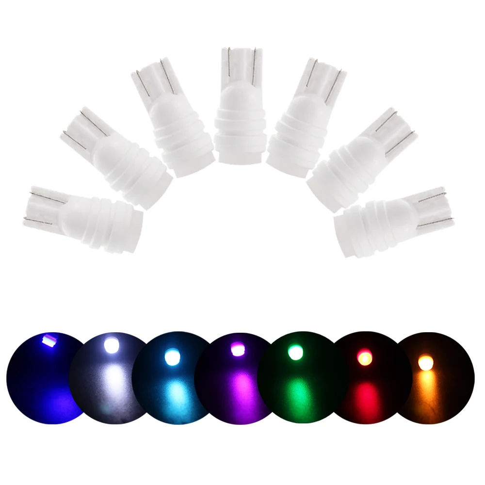 10 шт./лот T10 2835 3 SMD керамические плоские светодиодные лампы для приборной панели