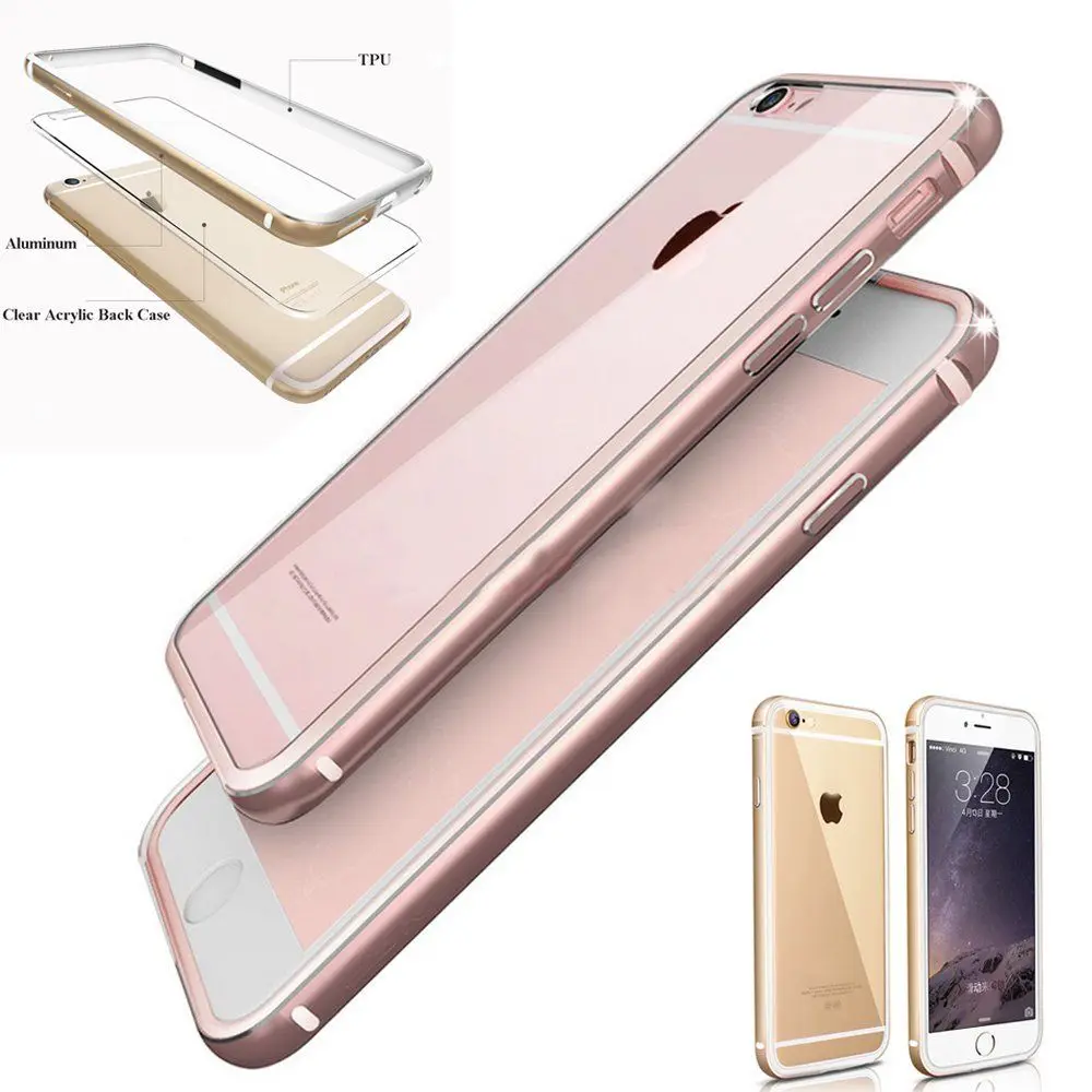 Roybens металлический каркас чехол для iPhone 7 Plus Алюминиевый ТПУ Гибридный Бампер +