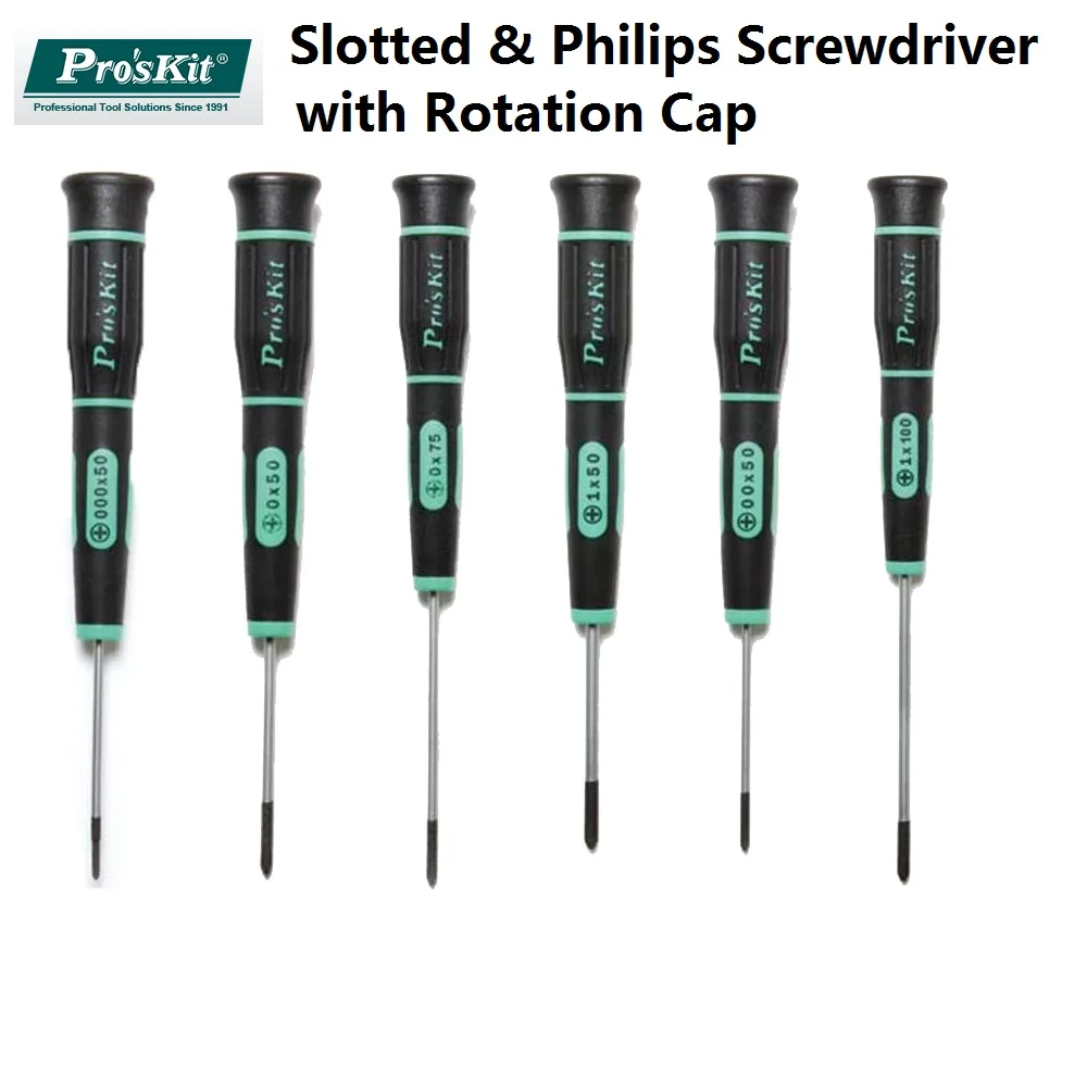 

Pro'sKit Precision Slotted Philips Screwdriver with rotation cap Free Choices Kit for Cell Phone PSP Camera Computer DIY repair