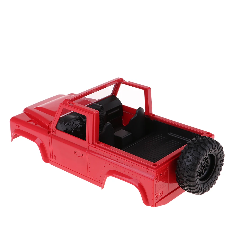 Red RC гусеничный Корпус кузова колесная база 200 мм для MN-90 91 D90 RC Автомобиль DIY 1/12 RC пикап запчасти - Цвет: Red