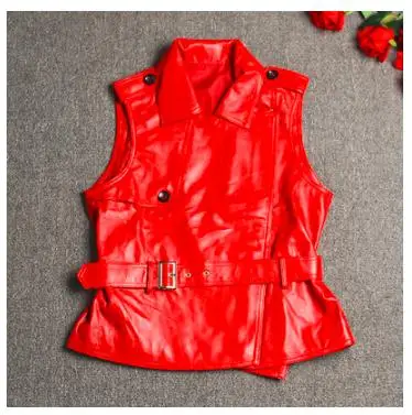Free shipping,Brand new style women leather vest.sales.fashion slim 100% sheepskin leather jacket.short soft motor jacket.vest