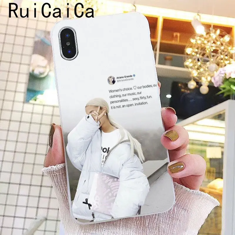 Ruicaica Ariana Grande God is a woman DIY печать рисунок чехол для телефона для iPhone 8 7 6 6S Plus X XS MAX 5 5S SE XR 10 Чехол