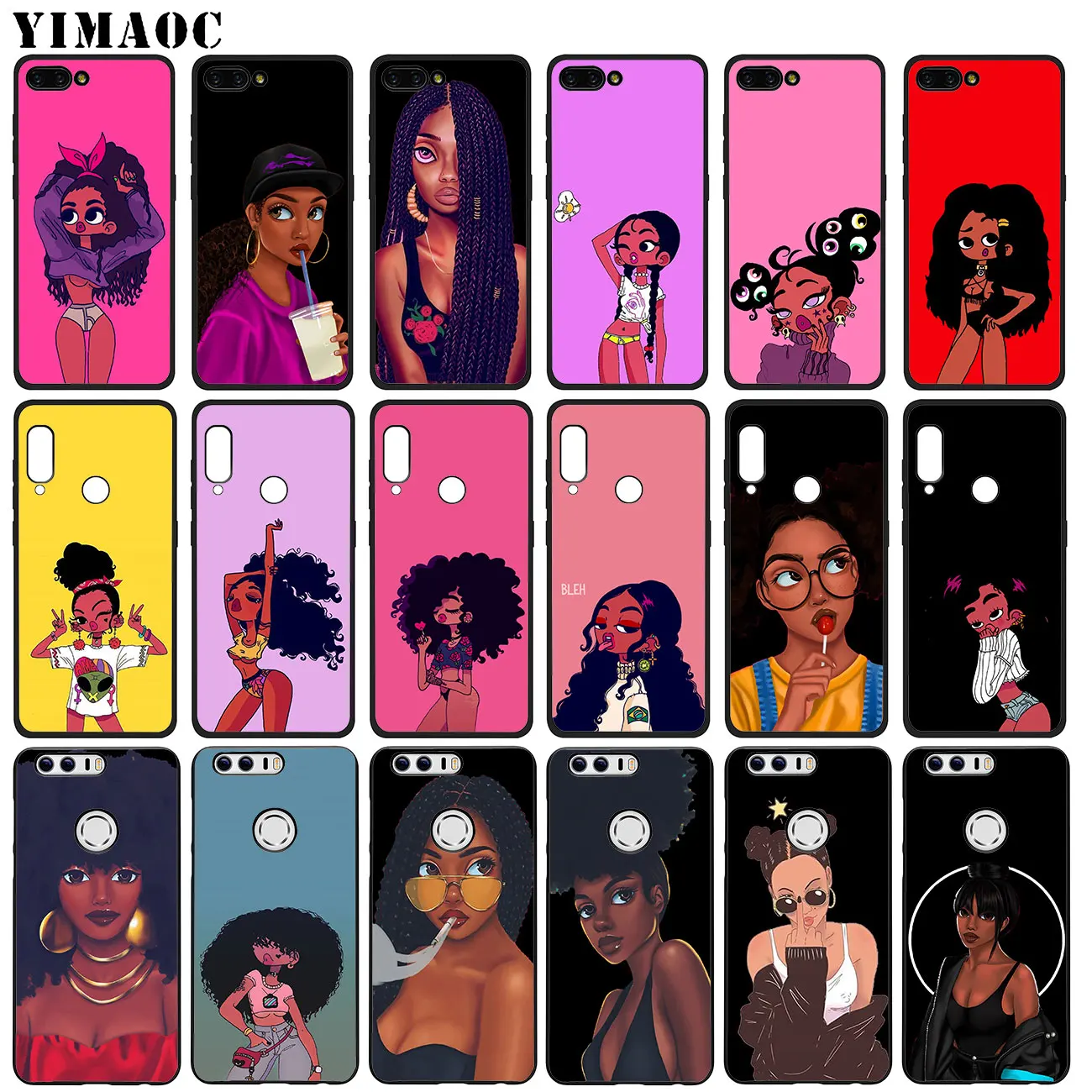 YIMAOC Черный Девушка negra сексуальная горячая женщина Мягкий силиконовый чехол для