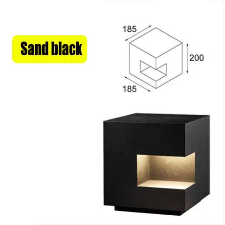 Sand black WECUS) Уникальный дизайн формы, простые фонари для сада во дворе, уличные фонари для парка, газонные огни - Испускаемый цвет: Sand black