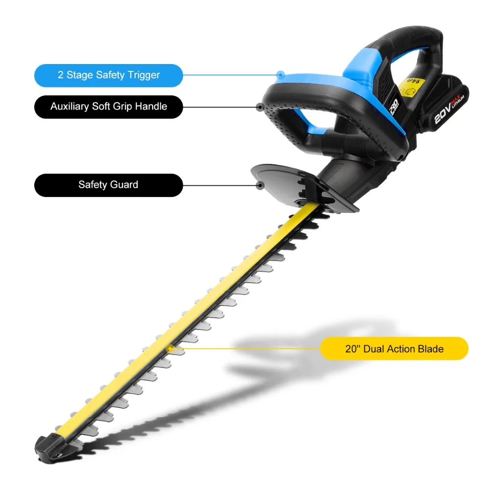 Электрический триммер для живой изгороди Аккумуляторные ножницы 20 в 2000 мА/ч
