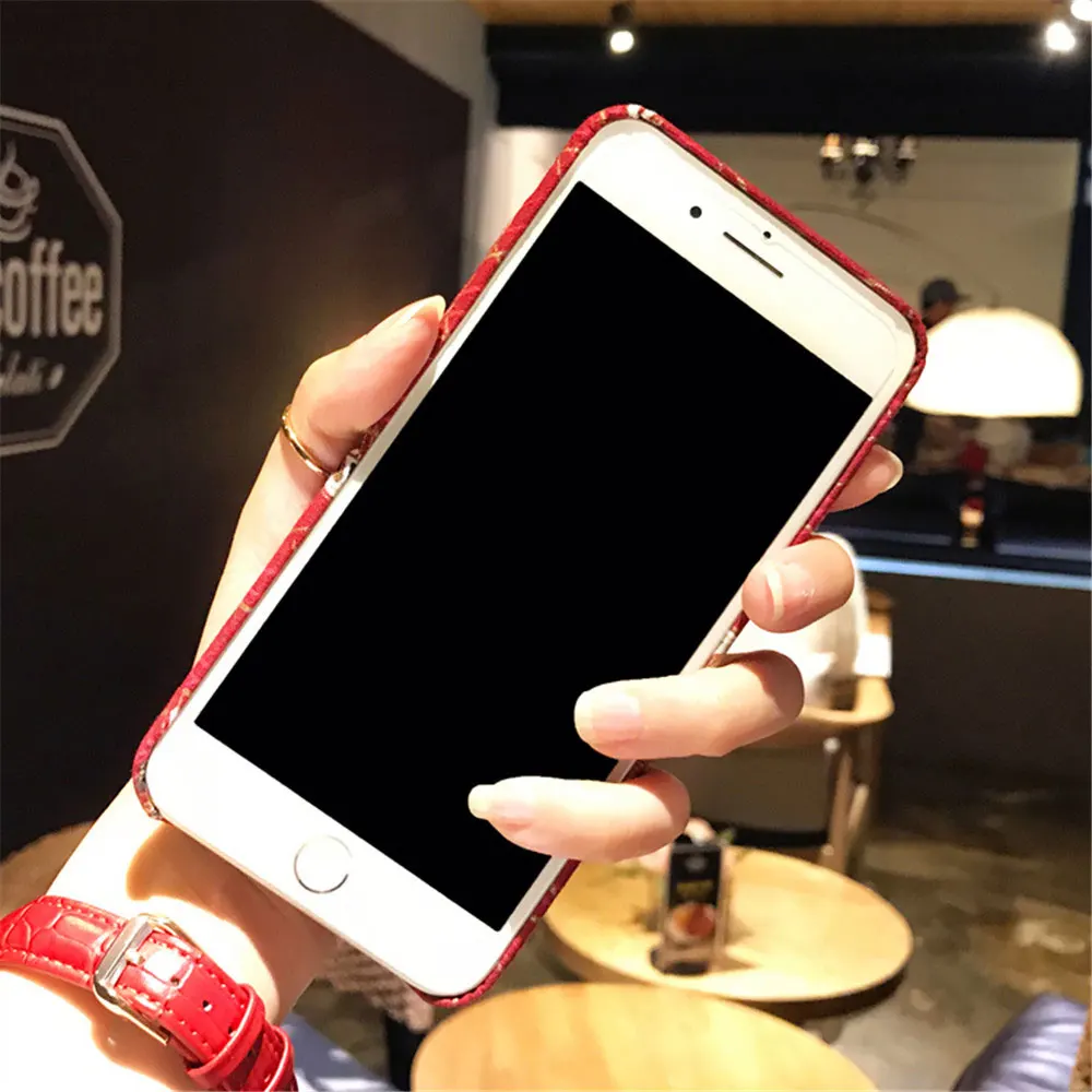 Boucho винтажные чехлы для телефонов iPhone XS MAX XR 6 6S Plus Роскошная ткань бархатная