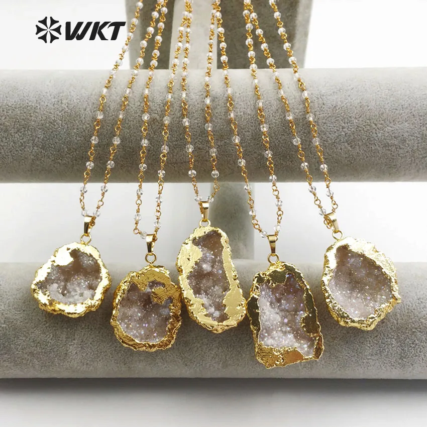 WT-N1133 Новые поступления! Красивые женские ожерелье из натурального камня разные