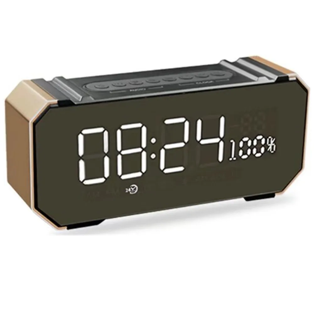 Bluetooth динамик карты будильник с дисплеем Настольный звук сабвуфер цифровой TF