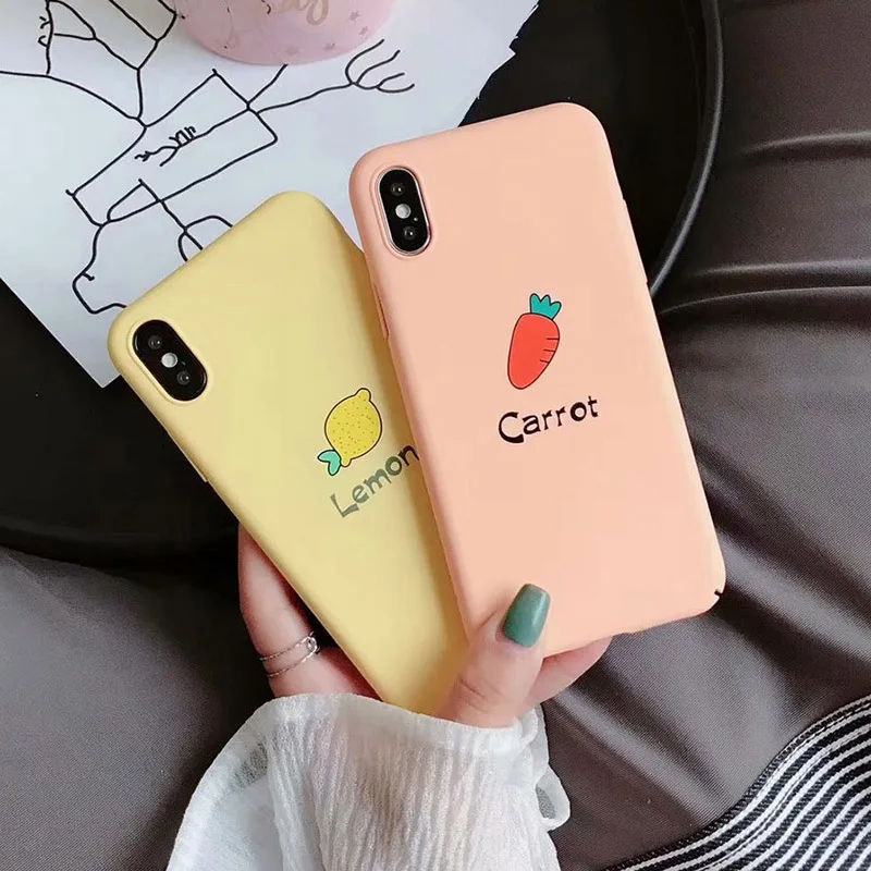 Boucho фрукты Паприка морковь Клубника Лимон печати чехол для телефона iPhone X 6 6S 7 8 Plus