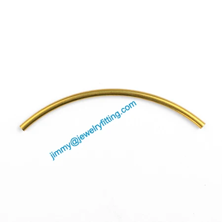 2013 новые ювелирные изделия латунная изогнутая трубка трубчатые шарики spacer для