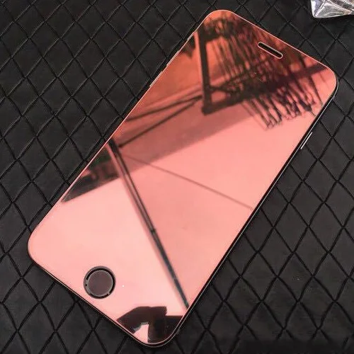 Red Роскошная цветная зеркальная защитная пленка для экрана для iPhone 6, 6 S, 7 Plus, XS Max, XR, 9 H, закаленное стекло для iPhone 7, 6, 6 S, 5, 5S, 5C, SE - Цвет: Red