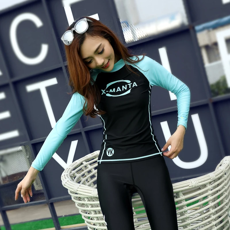 Спортивная одежда для дайвинга и парусного плавания из лайкры UPF 50 + топы женщин