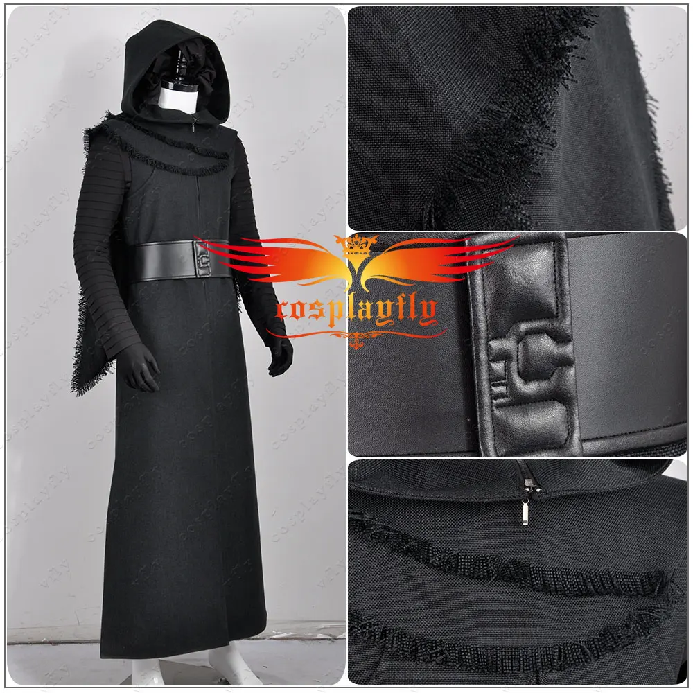 (Без маски) Звездные войны 7:The Force Awakens Kylo Ren черная куртка для взрослых Moive Jedi Cos
