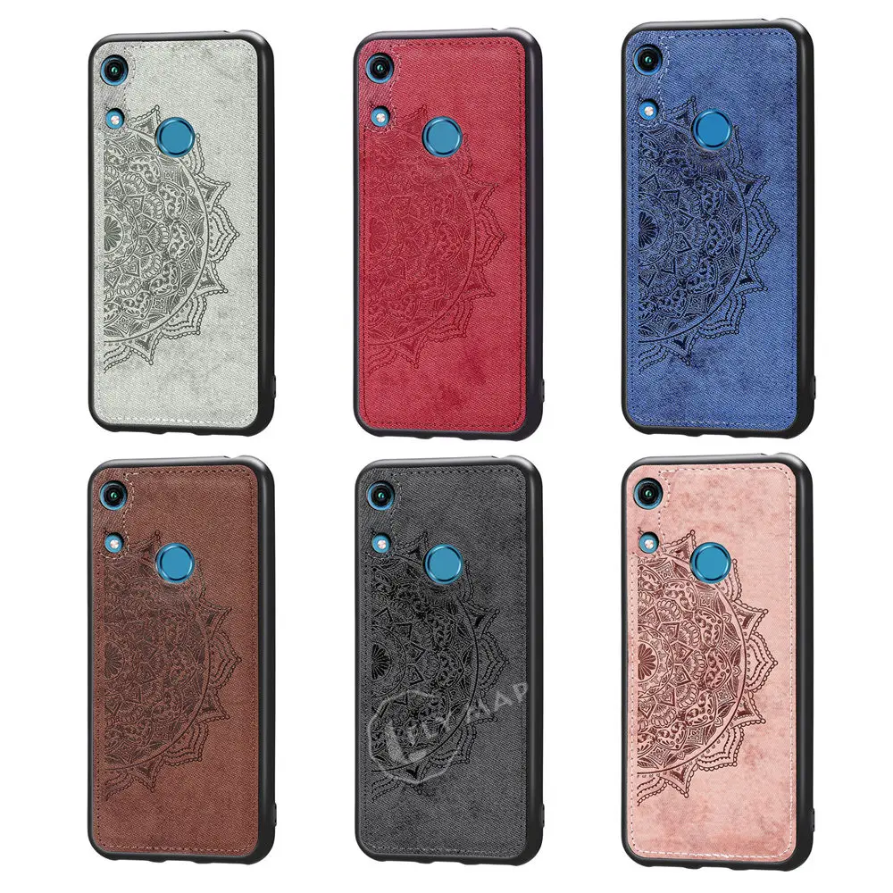 Fabric Canvas Silicon Phone Case for Huawei Honor 8A A8 JAT L29 LX3 LX1 JAT-L29 JAT-LX3 JAT-LX1 Cloth Texture Protective Cover |
