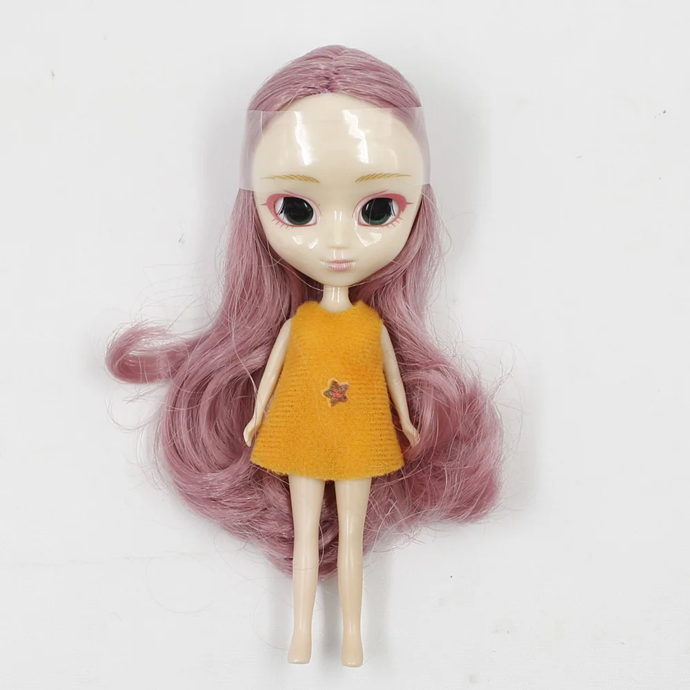 Мини кукла Blyth без челки 12 см много видов hari с случайным платьем DIY модные игрушки |