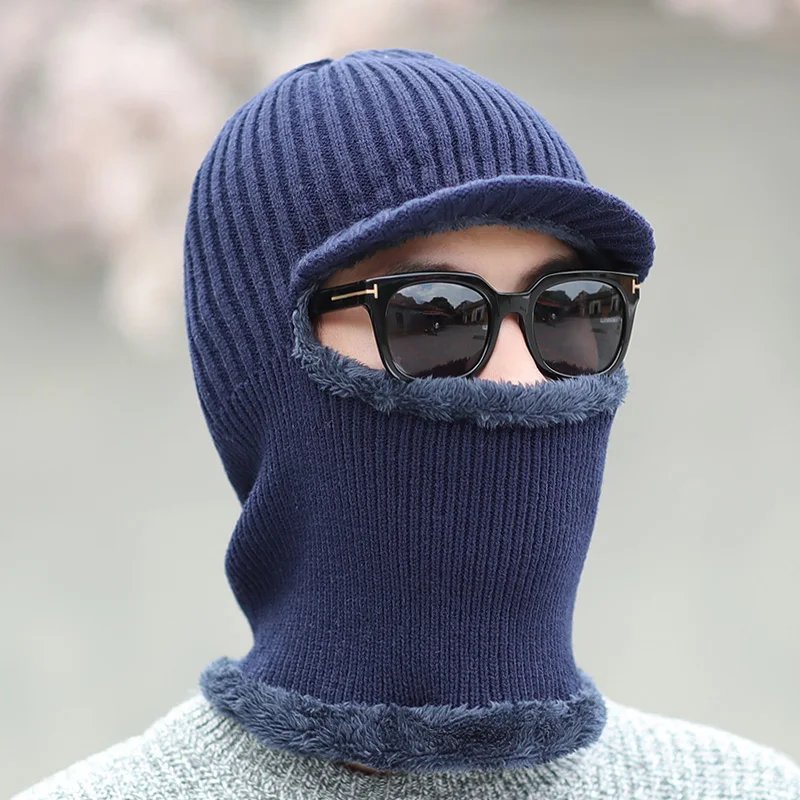YOUBOME вязаная шапка Skullies вязаные шапочки зимние, шапки для Для женщин Для мужчин зимний шарф Для женщин теплая маска Шерсть Толстые Балаклава шапочка Шапки
