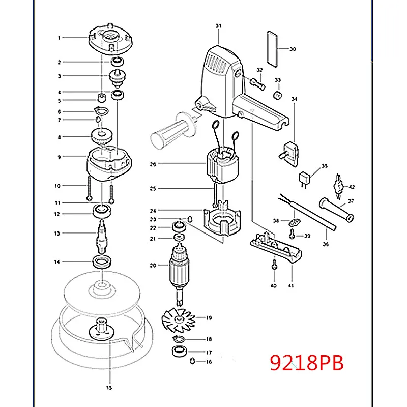 AC220-240V      MAKITA 9218PB