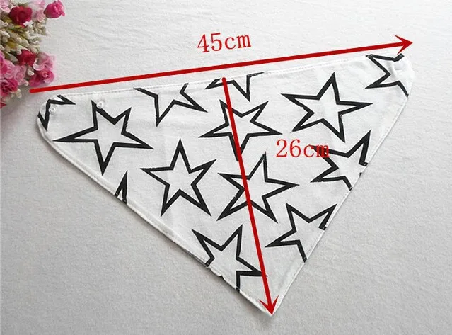 2018 Fashion Baby Bibs with Stars Button Style Boy Solid Moms Care Slabbers Pure Cotton Bandana Bib for Newborn | Детская одежда и