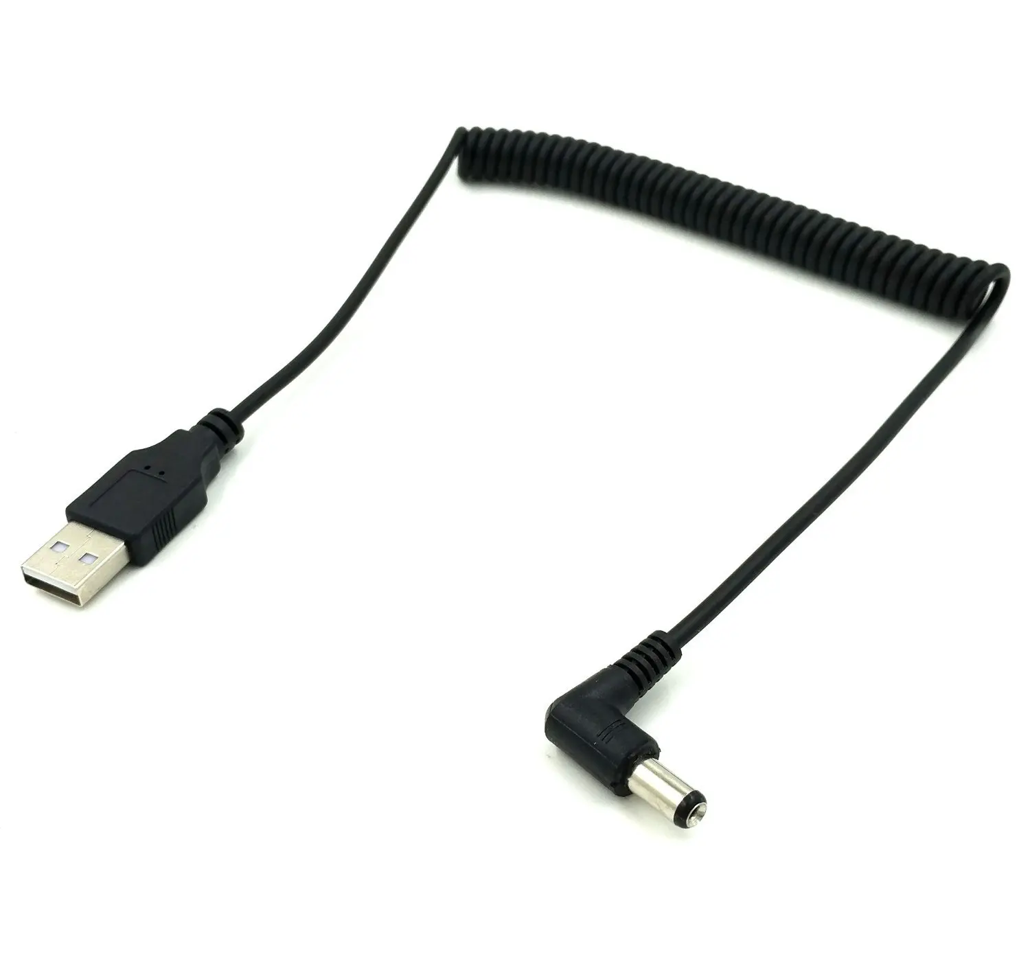 USB к DC5.5 * 2 1 Мужской кабель телескопическая Весна 5V2A ток шнур питания зарядный 5