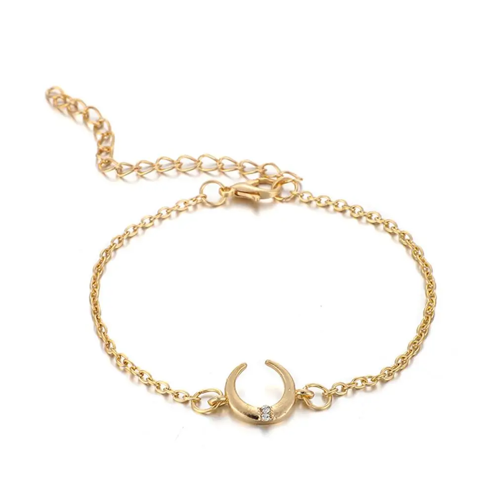 Модный простой полукруглый браслет с Луной комплект из 4 предметов ювелирное