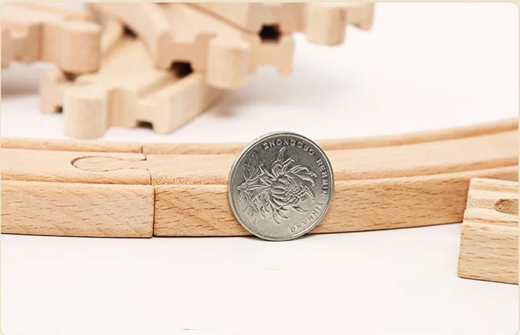 Деревянный набор путей поезда детская железная дорога прямая гонка и изогнутая