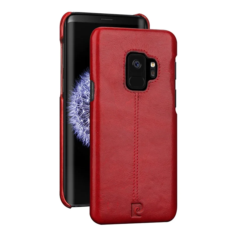 Пьер Карден роскошный стильный чехол из натуральной кожи для samsung Galaxy S9 S9 плюс Чехол для телефона чехол для S9 S9 плюс Сверхтонкий чехол-накладка - Цвет: Red