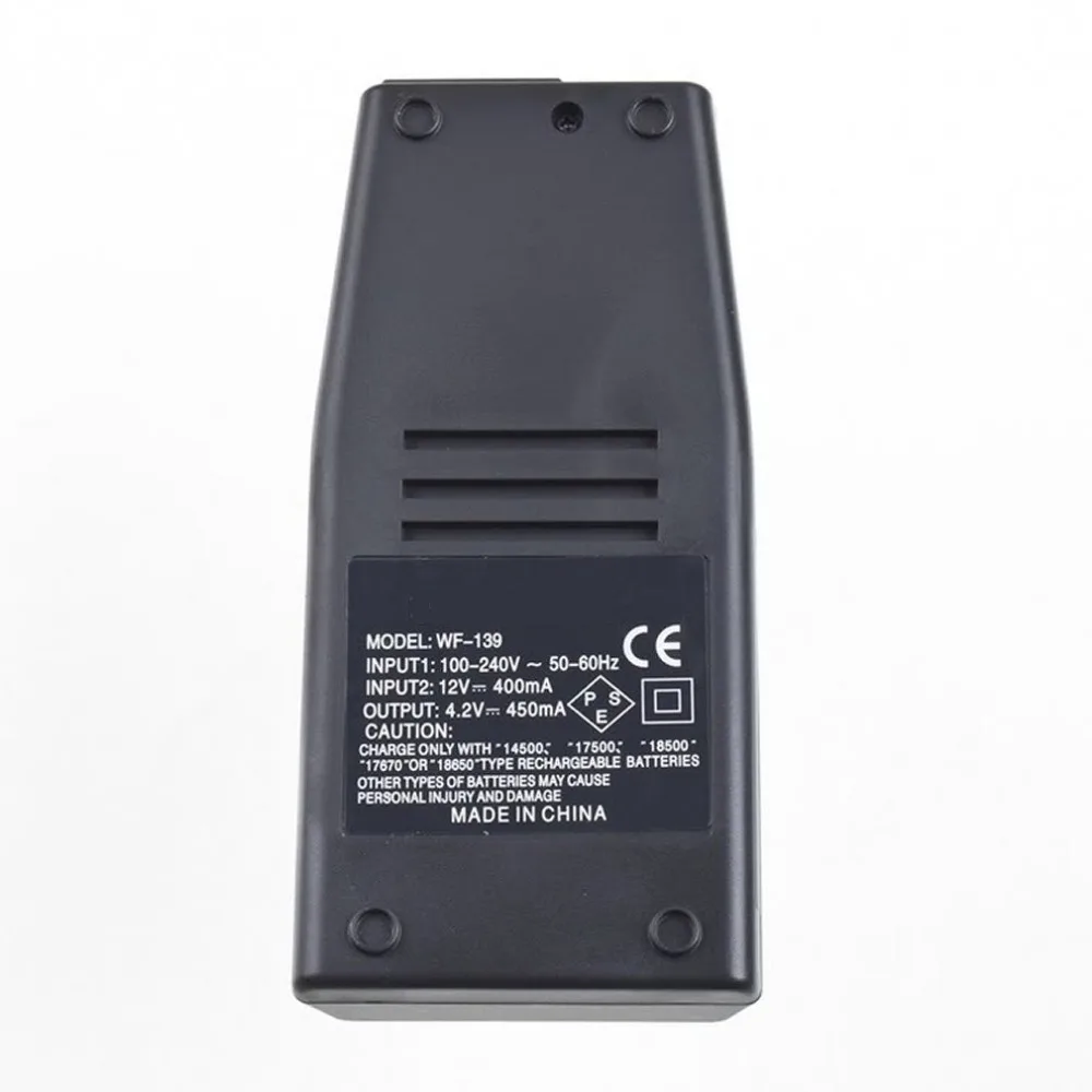WF-139 аккумуляторная 18350 14500 17670 18650 18500 Li-Ion Батарея Зарядное устройство для фонарик