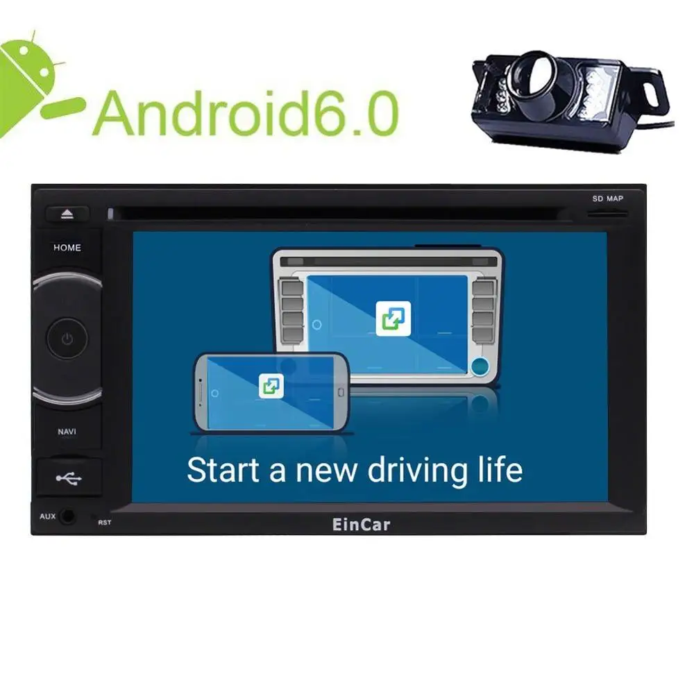 Android 6 0 Автомобильный dvd стерео резервная камера 2Din в консоли gps навигация радио