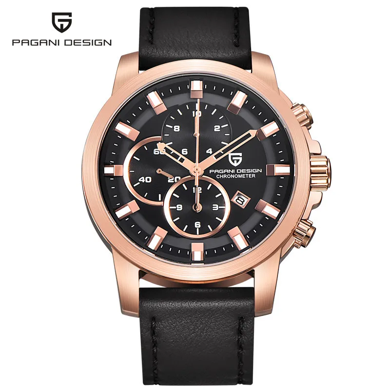 Новые pagani кварцевые наручные часы из натуральной кожи гоночные мужские