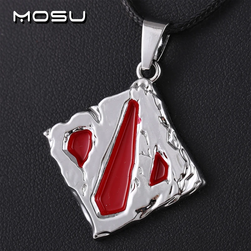 

MOSU 12/pcs/lot Hot GAME DOTA 2 Metal Necklace Charm Pendant Cosplay Accessories Jewelry Gift can Drop-shipping