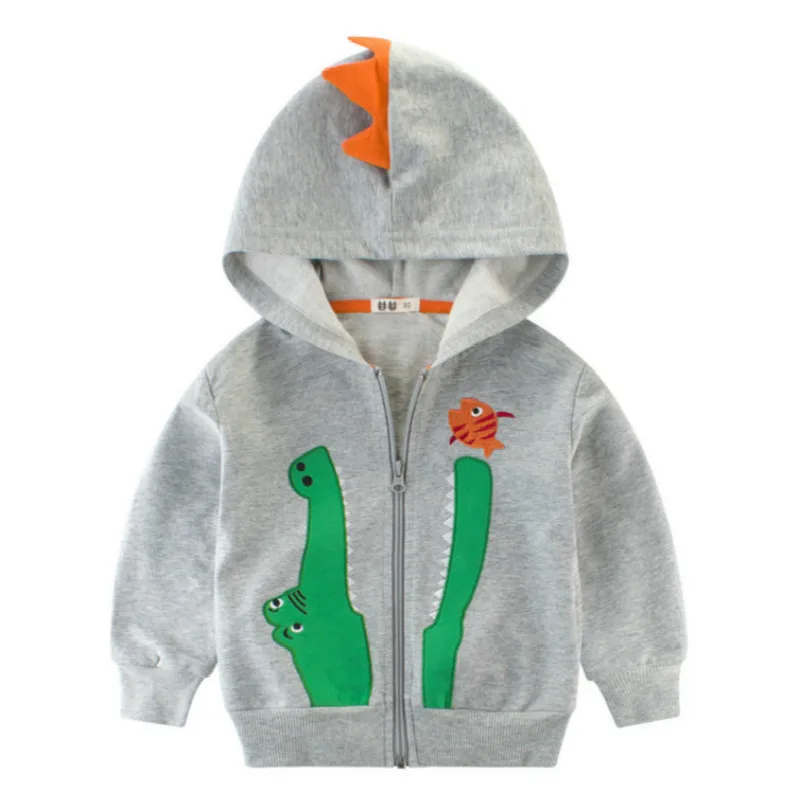 Boy Coats Children's Cartoon Casual Hooded Crocodile Kids Outerwear Zipper Cotton 2-7T Jackets for Boys Spring Coat |