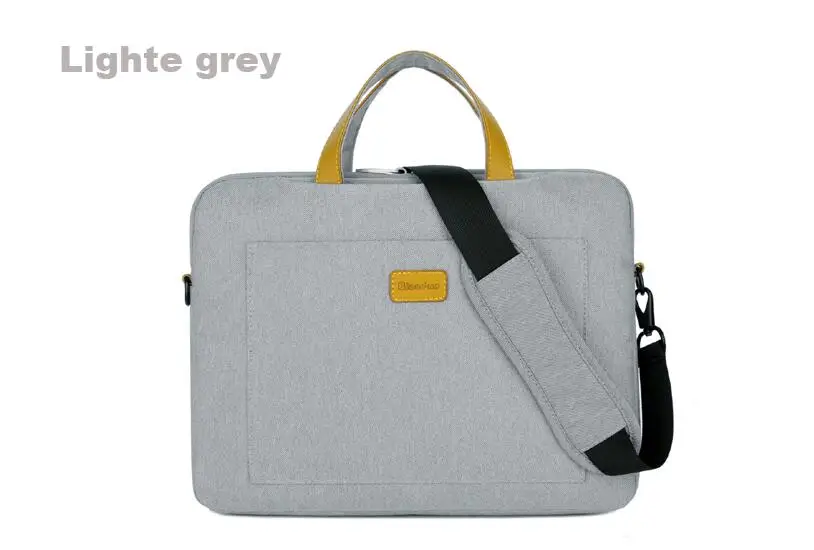 model 2 light grey Мужская фетровая сумка для ноутбука, чехол для acer Dell hp Asus lenovo Macbook Pro Air, Сумка через плечо 13 14 15,6 - Цвет: model 2 light grey