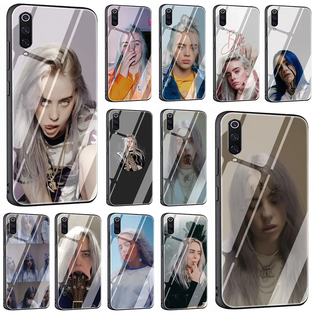 Billie Eilish закаленное стекло чехол для телефона Xiaomi mi 8 9 Красный mi 4X 6A Note 5 6 7 Pro Pocophone F1