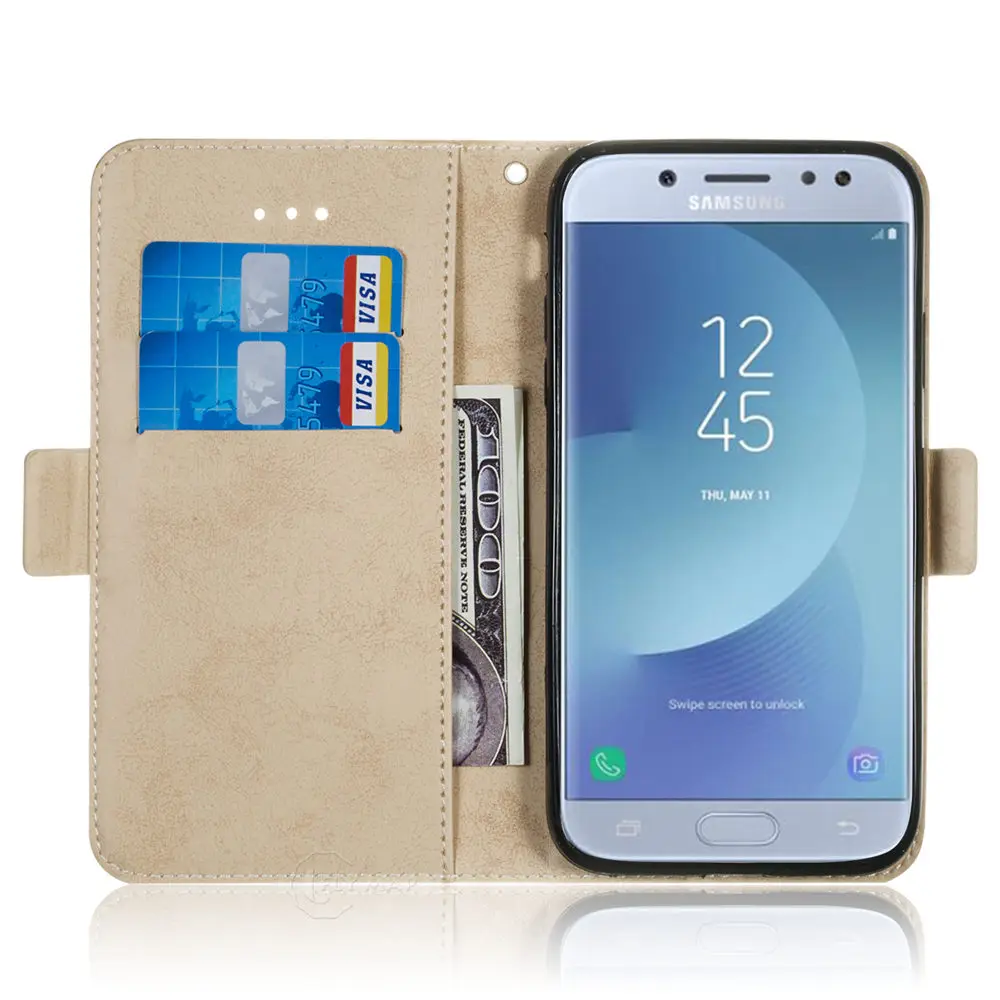 Ретро чехол для Samsung Galaxy J3, J5, J7 года Чехол-книжка для телефона с кошельком и кожаный чехол сумка J330F J530F J730F j 3 5 7 J32017 J52017 J72017