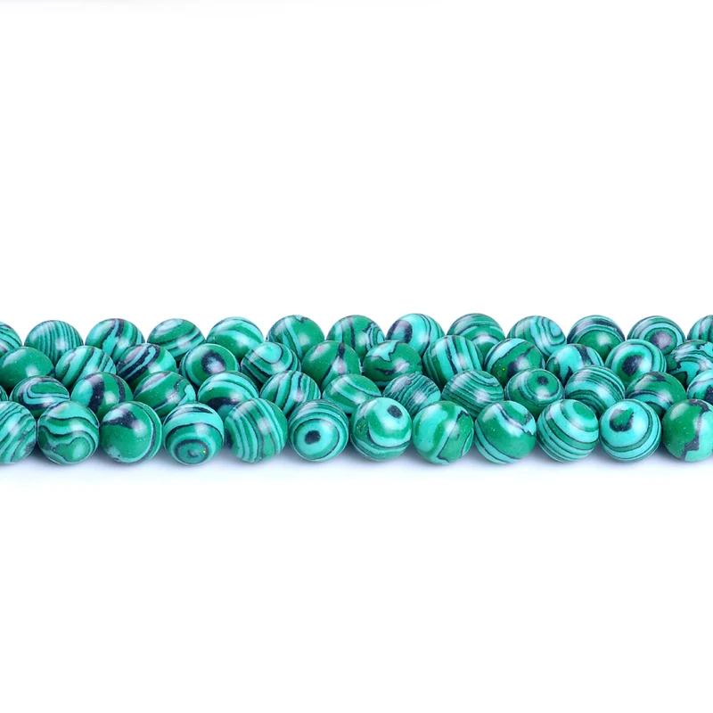 

Top quality Natural Stone Synthetic Malachite peacock stone Round Loose beads 4/6/8/10/12MM Jewelry bracelet Strand making diy
