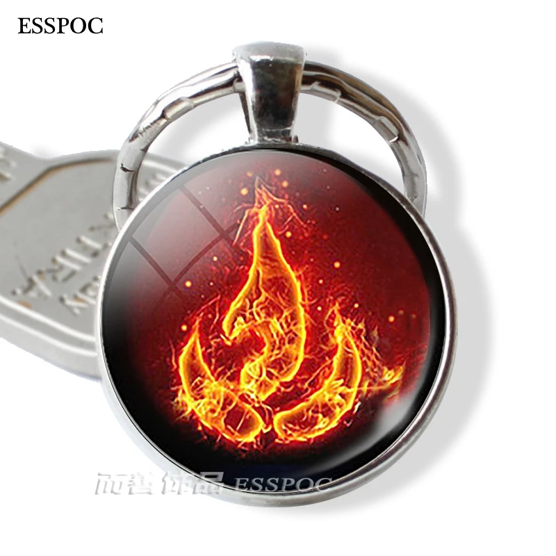 Аватар моды: последняя эмблема Airbender Fire Nation Aang Korra Zuko подвеска стеклянный брелок