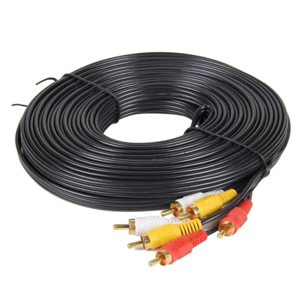 SCLS новый бренд 3RCA видео кабель/AV код 3 контактный pin (20 м/15 м/10 м)|Кабели VGA| |