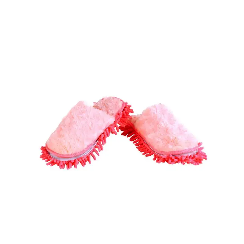 Pink 1 пара, микрофибра, Швабра для мытья пола, ленивые пушистые тапочки-швабра, домашний пол, инструменты, бахилы для ванной, кухни - Цвет: Pink