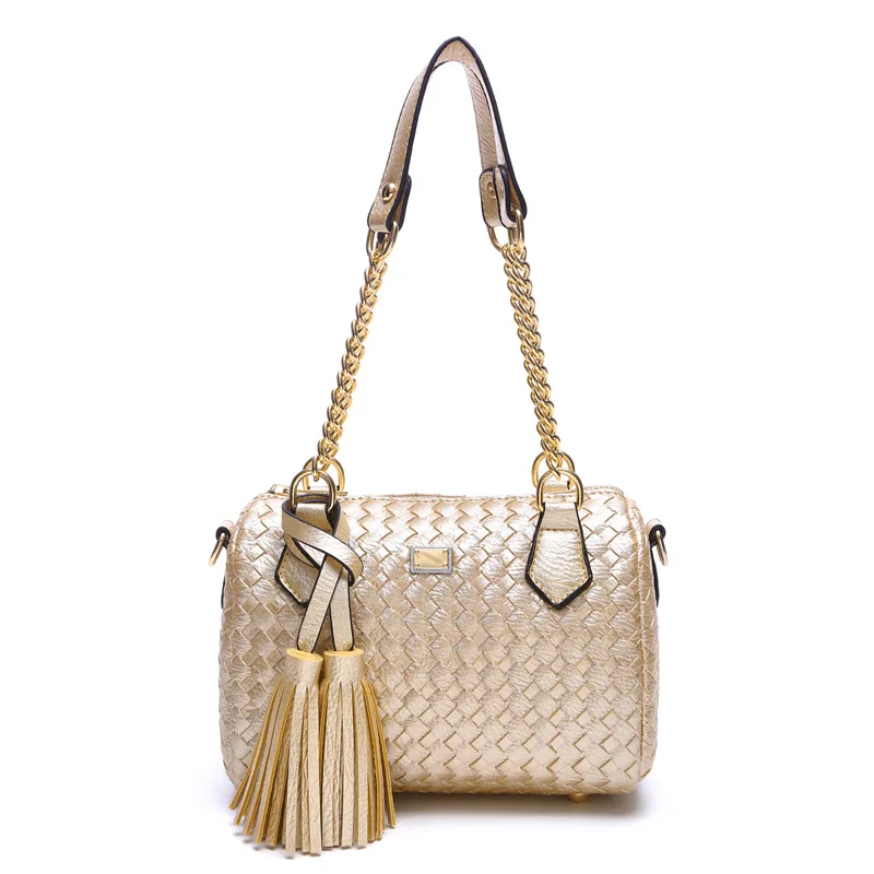 2017 тканый Crossbody Сумка Женская Высокое качество искусственная кожа плетение