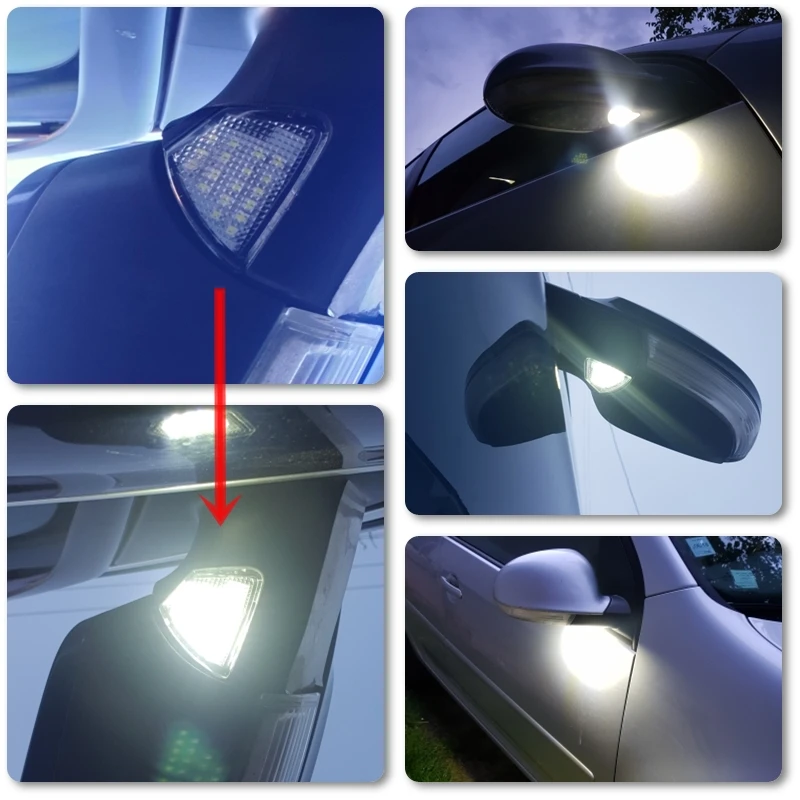 2x CANbus Led под боковым зеркалом лужа светильник Модуль для V W Golf 5 MK5 MKV Passat B6 Eos Golf6 вариант Sharan MK2 7N