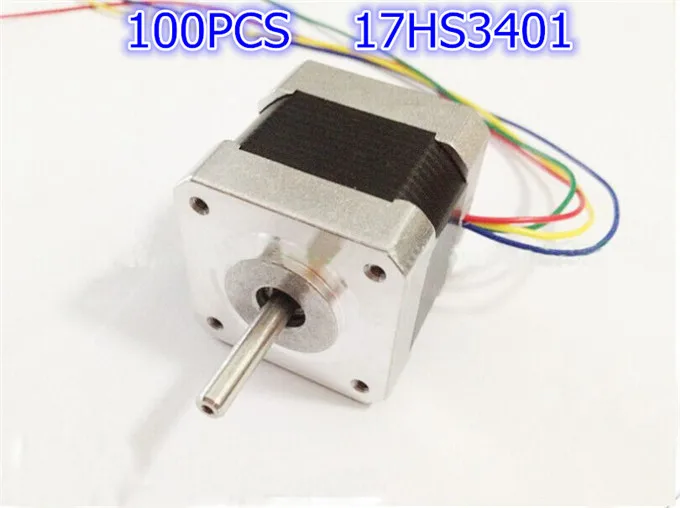 100 шт./лот 17HS3401 4 lead Nema 17 шаговый двигатель 42BYGH 1.3A CE ROSH ISO CNC лазерный измельчитель